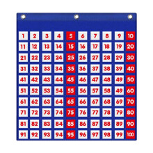Eamay 100 Hundred Pocket Chart, Math 1-100 Number Classroom Wall Chart Educational Tool for Kids, 100 Pocket