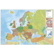 Grupo Erik Physical Political Map of Europe Italian Poster - 36 x 24 inches / 91.5 x 61 cm - Shipped Rolled Up - Cool Posters - Art Poster - Posters &