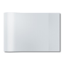 HERMA Clear Exercise Book Cover A5 landscape, made of wipeable and sturdy plastic, slip on cover jackets for school, transparent, 19899