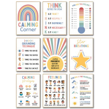 WINDVALE Calming Corner Posters for Kids ? Feelings & Emotions Charts for Classroom and Teachers, Calm Down Corner Resources for Preschool, SEN or