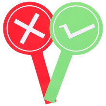 STOBOK 2Pcs Classroom Voting Paddles Green Red Yes or No Paddles Reusable True False Paddles for Teaching Classroom Event Supplies Activities