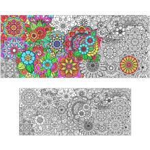 PHOGARY Giant Coloring Poster Large Wall Coloring Tablecloth Mandala Coloring Poster Jumbo Coloring Flower Posters for Wall Decoration Bedroom Living