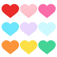 PATIKIL Bulletin Cutouts Paper, 108 Pcs Heart Shape Bulletin Board Paper Cut Outs Decorations with Adhesive Points for Classroom DIY Crafts Projects