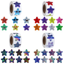 2000 pcs Reward Star Stickers for Children, Shiny Glitter Stickers for Kids, Motivational Teacher Sticker for Students, Sparkly Holographic Star