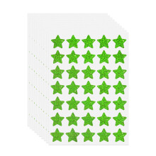 FINDAT Green Star Stickers 25mm Glitter Star Sticker Vinyl Waterproof Self-Adhesive Decals for Classroom Rewards DIY 350PCS