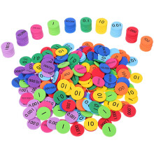 UKCOCO 300pcs Place Value Disks: Coloured Counters For Maths - EVA Counting Chips for Kids Children Bingo Game Math Learning Manipulatives for Early