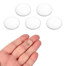 PATIKIL 5 Pcs Convex Lens, 16mm OD 20mm Focal Length Magnifier Lens Optical Lenses Borosilicate Magnifying Glass Flat Convex for DIY Crafts Office