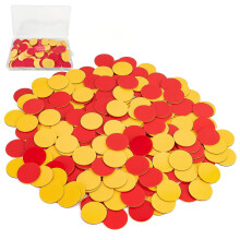 300pcs Two Colours Plastic Counters with Box, Double Sided Counter for Maths Sessions Counting Games Bingo Activities and Place Value Tasks Great