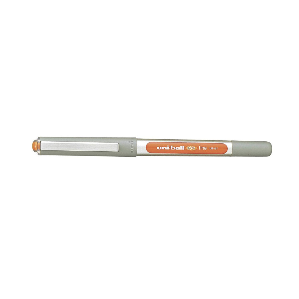 Uni-Ball Eye Ub-157E Rollerball Pen Orange [Pack Of 3] Medium 0.7Mm Ball