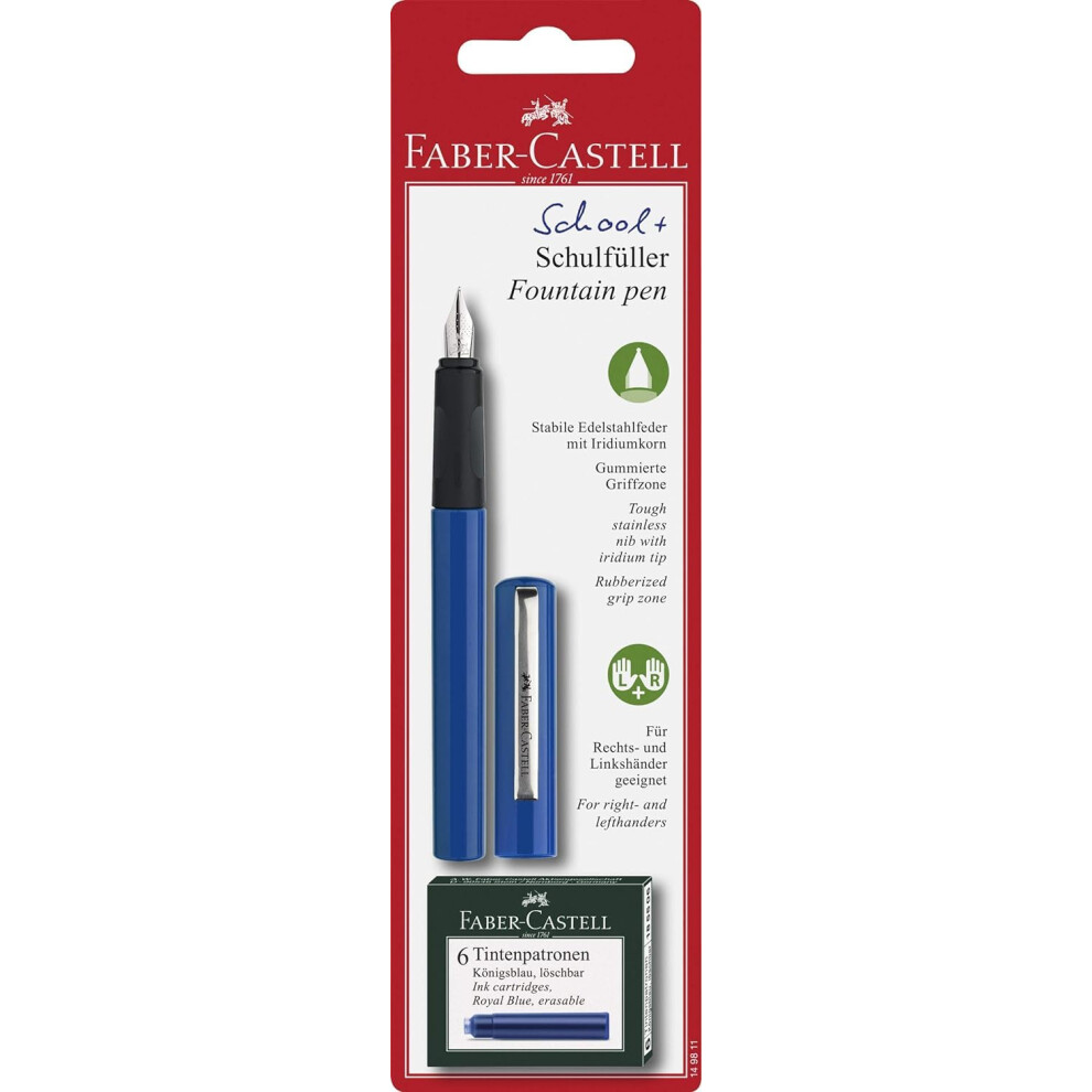 Faber-Castell School Fountain Pen Set, Blue
