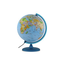 Tecnodidattica Babylon Globe for children | with animals and landmarks |Illuminated and revolving | Updated cartography in English | Graduated