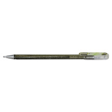 Pentel K110 Hybrid DualMetallic Gel Rollerball, 1.0mm Tip, Silver/Metallic Copper Green (Pack of 12)