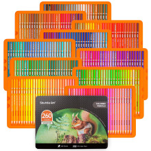 Shuttle Art 260 Colouring Pencils, Professional Coloured Pencils Set for Adult Colouring in Box, Soft Core Colour Pencils for Artists Kids Adults, Art