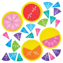 FN112 Learn Fractions Foam Kits - Pack of 9, STEM, Science, Maths and Learning Aids for Kids and Schools