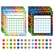 ANSTROUT 100 Pack Incentive Reward Chart for Classroom Home Behavior for Kids Students with 2400 Pieces Star Stickers