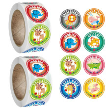 Tonsmile 1000 PCS Stickers for Children, Motivational Encouraging Animal Well Done Reward Stickers, 2 Rolls Potty Training Teachers Stickers for