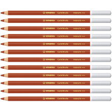 STABILO CarbOthello - Chalk-Pastel Pencil - Pack of 12 - Burnt Sienna