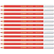 STABILO CarbOthello - Chalk-Pastel Pencil - Pack of 12 - Carmine Red