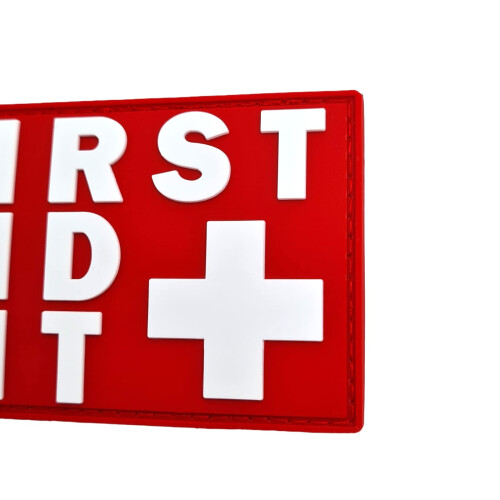 First Aid Kit IFAK PVC Patch (White and Red) 2