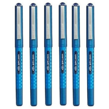 Uni Ball Eye Designer Blue Rollerball Pen Fine 0.7mm Nib Tip 0.5mm Line Width Designer Series Quick Drying Pigment Ink UB-157D (Pack Of 6)