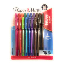 Paper Mate Inkjoy 100ST Ballpoint Pen - 1mm - 18ct - Multicolor
