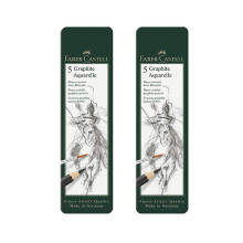 Faber-Castell 117805-5 Watercolour Pencils Graphite Watercolour Contents HB 2B 4B 6B 8B (Pack of 5)
