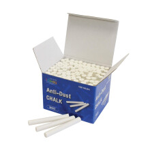 Bright Ideas PK100 8cm Anti-Dust White Colour Chalk Sticks, Bright and Bold Coloured Chalk Sticks for writing fun on Blackboards, Chalkboard Signs,
