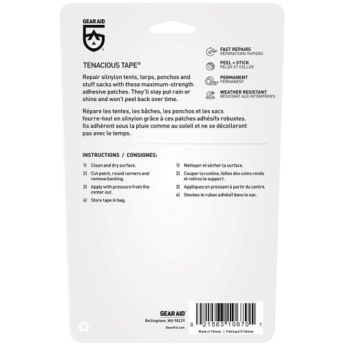 GearAid 'Tenacious Tape' Silnylon Patches 2