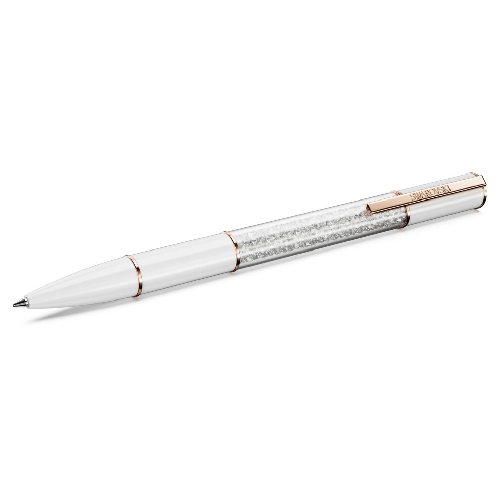 Swarovski Crystalline Lustre Ballpoint Pen, Rose -Tone Plated White/Gold