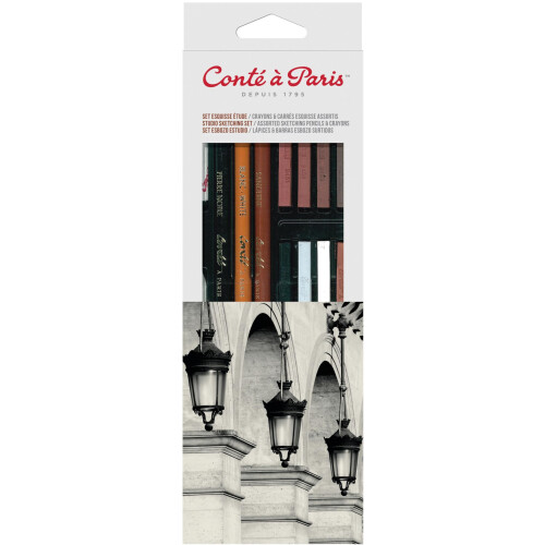 Cont? ? Paris Studio Sketching Pencil and Carre Crayon - Assorted Colours