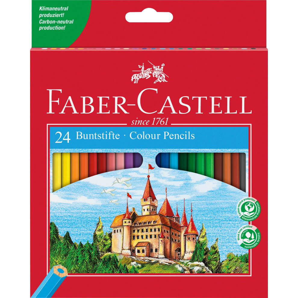 Faber-Castell Colour Pencil Case Hexagonal, Box Of 24