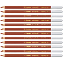 STABILO CarbOthello - Chalk-Pastel Pencil - Pack of 12 - English Deep Red
