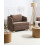 Beliani Armchair RATTVIK Chenille Brown 2