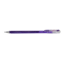 Pentel K110 Hybrid DualMetallic Gel Rollerball, 1.0mm Tip, Light Violet/Metallic Red and Blue (Pack of 12)