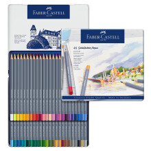 Faber-Castell Creative Studio Goldfaber Aqua Watercolour Pencil, Multicoloured Tin of 48 Pencils, Art, Craft, Drawing, Sketching, Home, School,