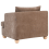 Beliani Armchair RATTVIK Chenille Brown 5