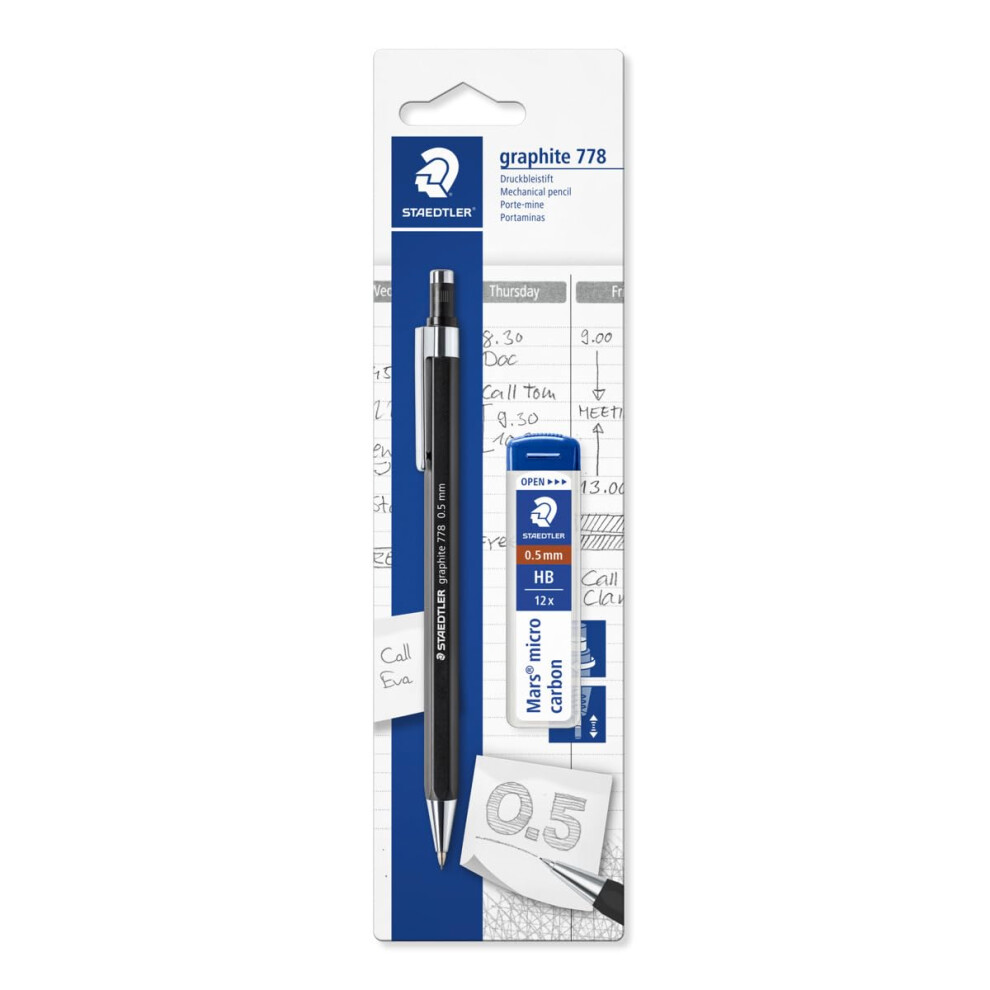 Staedtler 7785Abk25d Graphite Mechanical Pencil 778 0.5Mm Pack Of 1 + Refill Leads