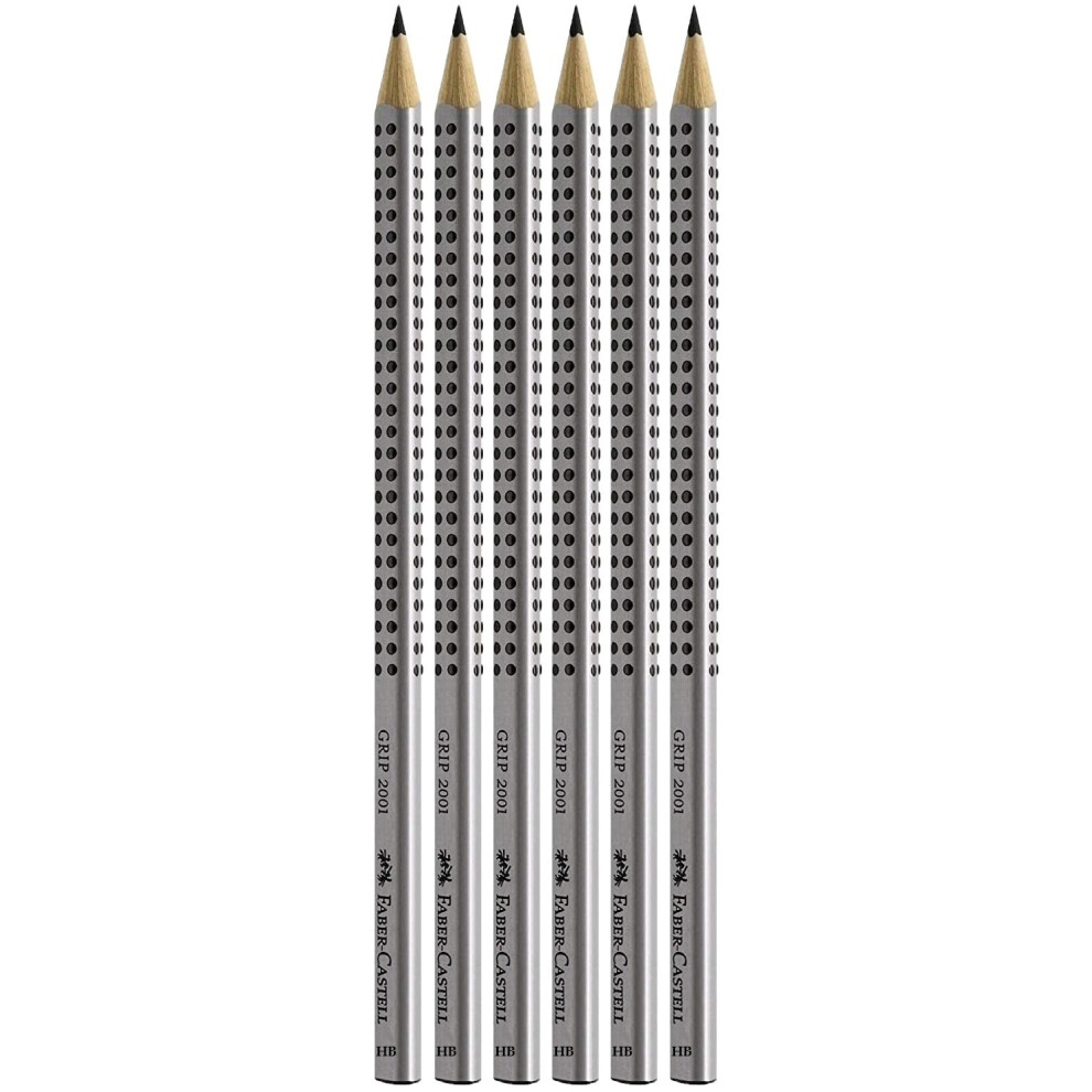 Faber-Castell Grip 2001 Hb Pencils - Pack Of 6, 117697