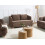 Beliani Sofa 2 Seater RATTVIK Chenille Brown 2