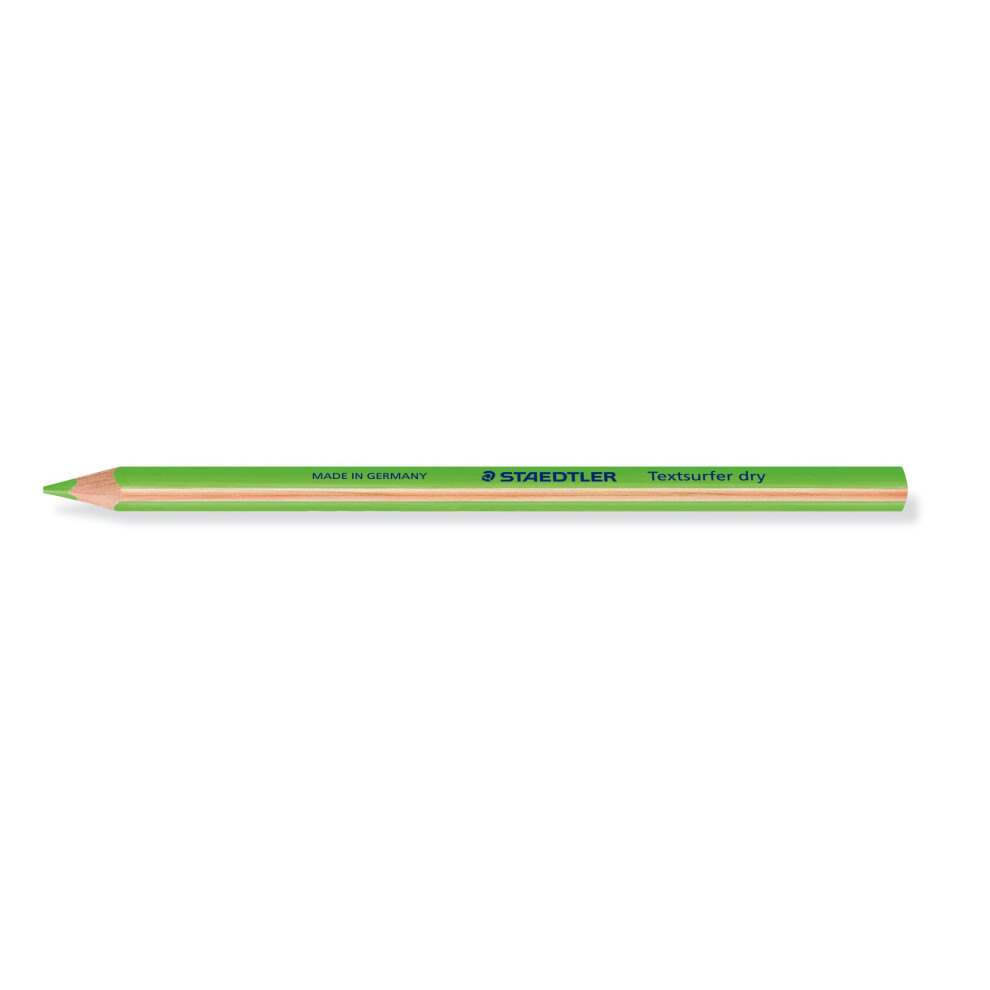 Staedtler Dry Highlighter Pencil - Textsurfer - Green - Pack Of 12, 128 64-5