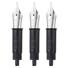3PCS Jinhao 82 Fountain Pen Replacement Nib Fine Size with Black Section Feed Silver - Compatible with Jinhao 82, 88, 95 Fountain Pens