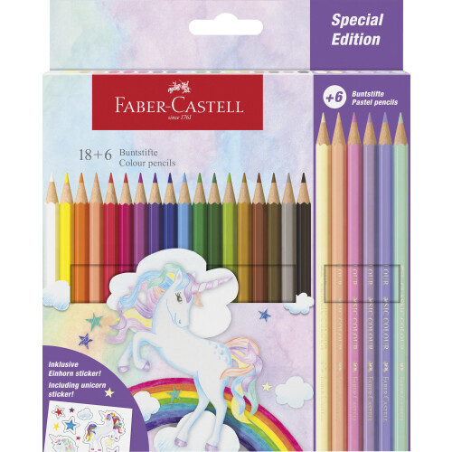 Faber-Castell Faber-Castell Colour pencil Castle unicorn 18+6