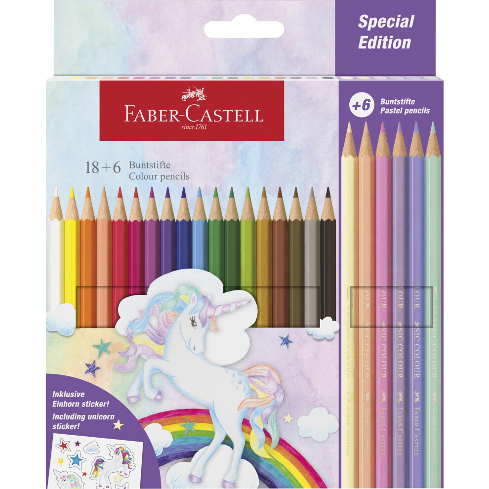 Faber-Castell Colour Pencil Castle Unicorn 18+6