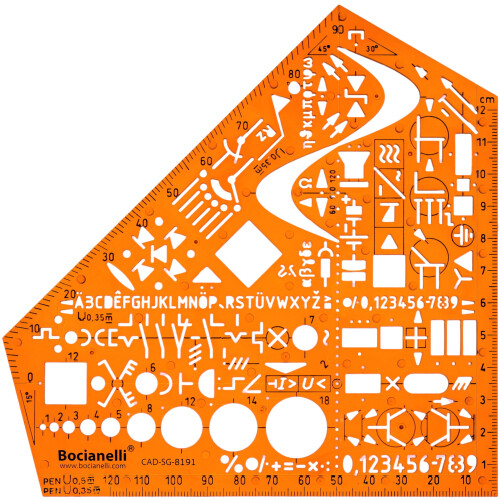 Electrical and Electronic Installation Symbols Drawing Template Stencil ? Engineering Drafting Supplies ? Layout Plan Schematic Wiring