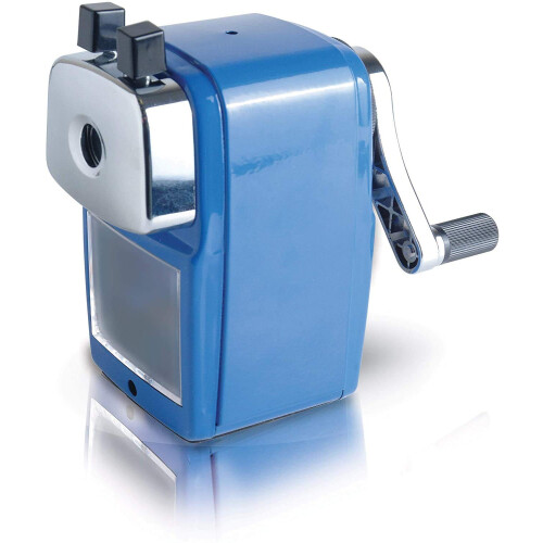 Helix Metal Desktop Pencil Sharpener - Blue Body