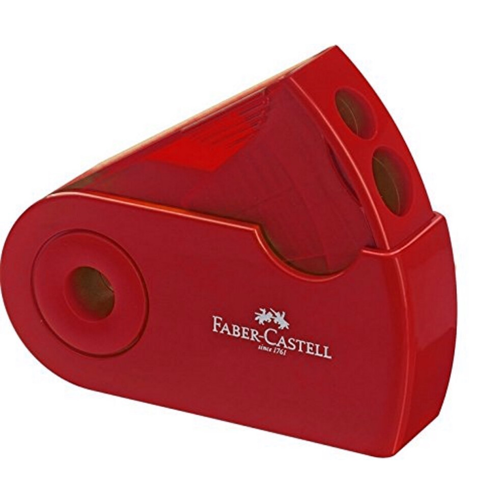 Faber-Castell Double Tip Pencil Sharpener Red