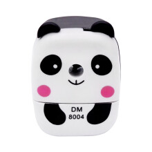 Pencil Sharpener Cute Metal Desktop Pencil Sharpener with Handle, Cartoon Animal Pencil Sharpeners for Kids Student Office School Student (Panda, 1
