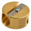 Mobius & Ruppert Solid Brass Pencil Sharpener Circular Round Double Heavy Duty Sharpener 5112 (Dual Size Barrel) 1