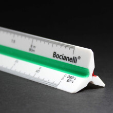 Professional 30cm 12" Metric Plastic Triangular Scale Ruler 1:10 1:20 1:25 1:30 1:40 1:50/1:100 1:200 1:250 1:300 1:400 1:500 in a Case