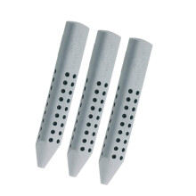 Faber-Castell Grip Eraser Caps, Grey, Pack of 3